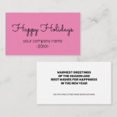 SIMPLE MODERN CORPORATE BUSINESS MERRY CHRISTMAS 名刺 (正面/裏面)