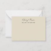 Simple Modern Couple Rustic Pampass Grass Wedding ノートカード (正面)