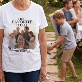 simple  modern Custom Family Photo  Tシャツ