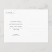 Simple Modern Custom Photo New Baby Birth 案内ポストカード (裏面)