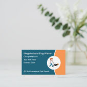 Simple Modern Dog Walking Business Cards 名刺 (スタンド正面)