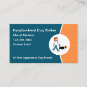Simple Modern Dog Walking Business Cards 名刺 (正面)