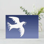 Simple Modern Dove Holiday Card Christmas Card (スタンド正面)