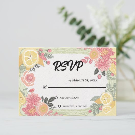 Simple Modern Elegant Classic Wedding RSVP (スタンド正面)