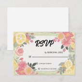 Simple Modern Elegant Classic Wedding RSVP (正面/裏面)