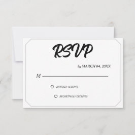 Simple Modern Elegant Classic Wedding RSVP