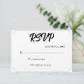 Simple Modern Elegant Classic Wedding RSVP (スタンド正面)