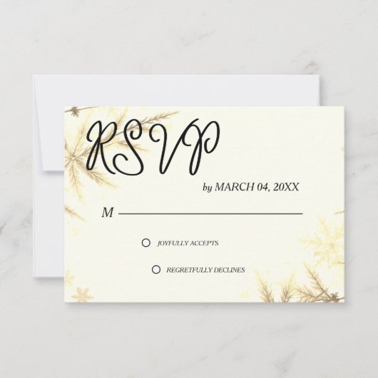 Simple Modern Elegant Classic Wedding RSVP (正面)