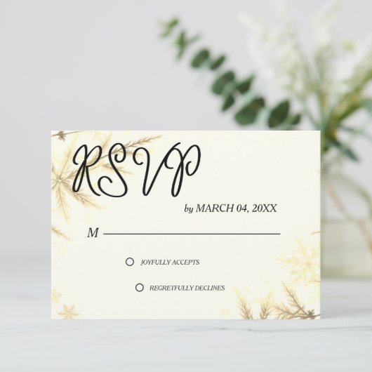 Simple Modern Elegant Classic Wedding RSVP (スタンド正面)