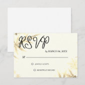 Simple Modern Elegant Classic Wedding RSVP (正面/裏面)
