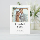 Simple Modern Elegant Destination Photo Wedding サンキューカード (スタンド正面)