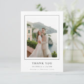 Simple Modern Elegant Destination Wedding Photo サンキューカード (スタンド正面)