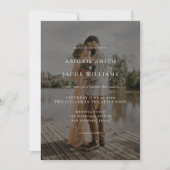 Simple Modern Elegant Photo Wedding 招待状 (正面)