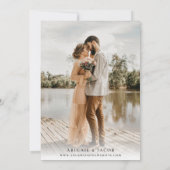 Simple Modern Elegant Photo Wedding 招待状 (裏面)