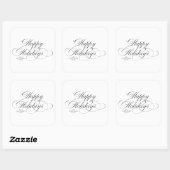 Simple Modern Elegant Typography Christmas Holiday スクエアシール (シート)