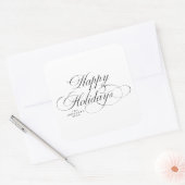 Simple Modern Elegant Typography Christmas Holiday スクエアシール (封筒)
