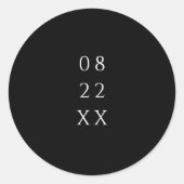 Simple Modern Elegant Wedding ラウンドシール (正面)