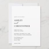 Simple Modern Elegant Wedding 招待状 (正面)