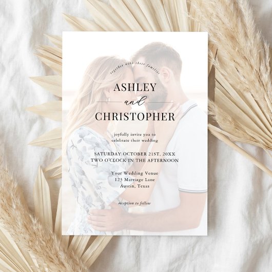 Simple Modern Elegant Wedding 招待状