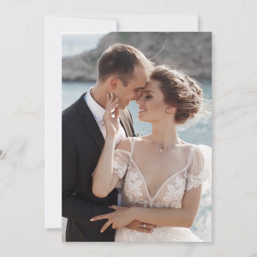 Simple Modern Elegant Wedding 招待状 (裏面)