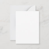 Simple Modern Eucalyptus Greenery Wedding RSVP Car ノートカード (裏面)