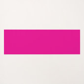 Simple Modern Floral Script Name Hot Pink Lotus  ヨガマット (裏面(横))