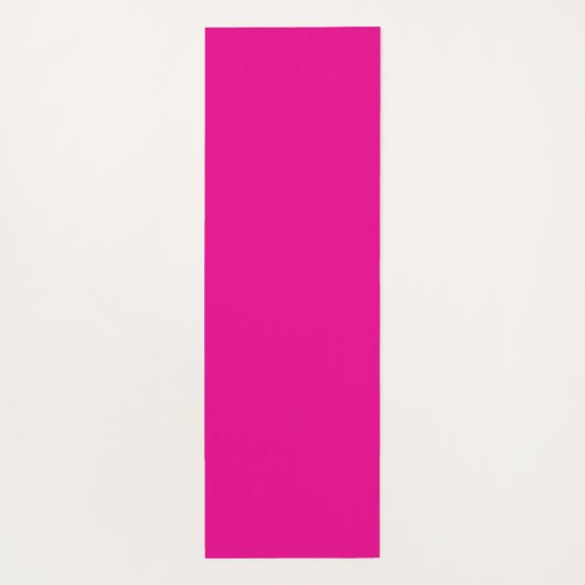 Simple Modern Floral Script Name Hot Pink Lotus  ヨガマット (裏面)