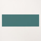 Simple Modern Floral Script Name Jade Green Lotus  ヨガマット (裏面(横))