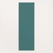 Simple Modern Floral Script Name Jade Green Lotus ヨガマット (裏面)