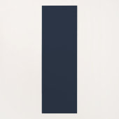 Simple Modern Floral Script Name Navy Blue Lotus  ヨガマット (裏面)