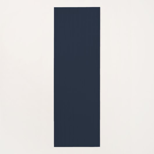 Simple Modern Floral Script Name Navy Blue Lotus  ヨガマット (裏面)