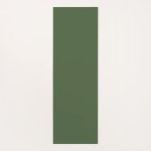 Simple Modern Floral Script Name Olive Green Lotus ヨガマット (裏面)