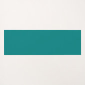 Simple Modern Floral Script Name Teal Lotus ヨガマット (裏面(横))