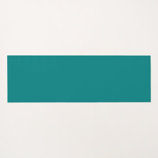 Simple Modern Floral Script Name Teal Lotus ヨガマット (裏面(横))