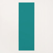 Simple Modern Floral Script Name Teal Lotus  ヨガマット (裏面)