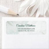 Simple Modern Floral Wedding Return Address ラベル (インサイチュ)