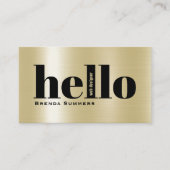 Simple Modern Gold & White Background  名刺 (正面)