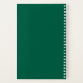 Simple Modern Golf Journal Personalized Name Green ノートブック (裏面)