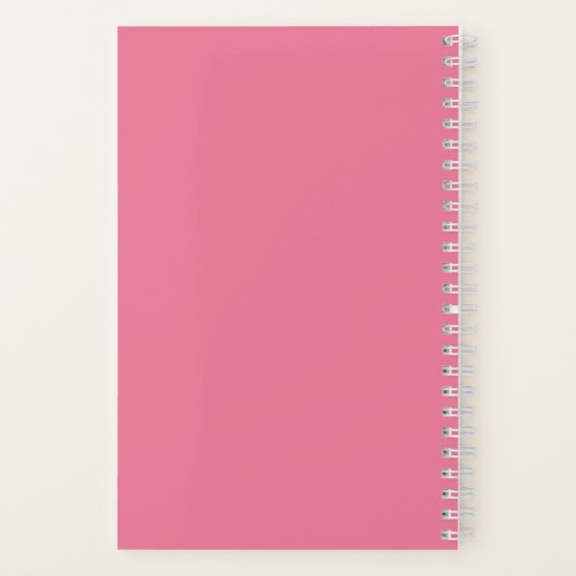Simple Modern Golf Journal Personalized Name Pink ノートブック (裏面)