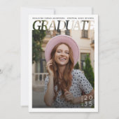 Simple Modern Graduate Photo Graduation Party 招待状 (正面)