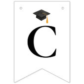 Simple Modern Graduation Party バンティングフラッグ (第1の旗)