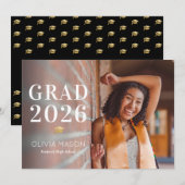 Simple Modern Graduation Photo  案内状 (正面/裏面)