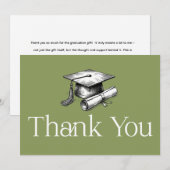 Simple Modern Graduation Thank You 招待状 (正面/裏面)