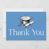 Simple Modern Graduation Thank You 招待状 (正面)