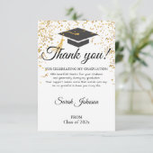 Simple Modern Graduation Thank You Card サンキューカード (スタンド正面)