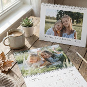 Simple Modern Grandchildren Photo Desk カレンダー