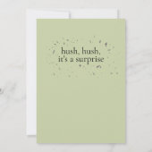 Simple Modern Green Surprise 40th Birthday Party 招待状 (裏面)