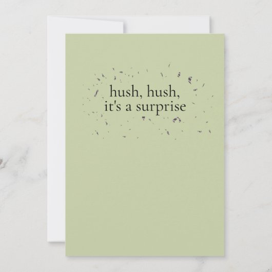 Simple Modern Green Surprise 40th Birthday Party 招待状 (裏面)