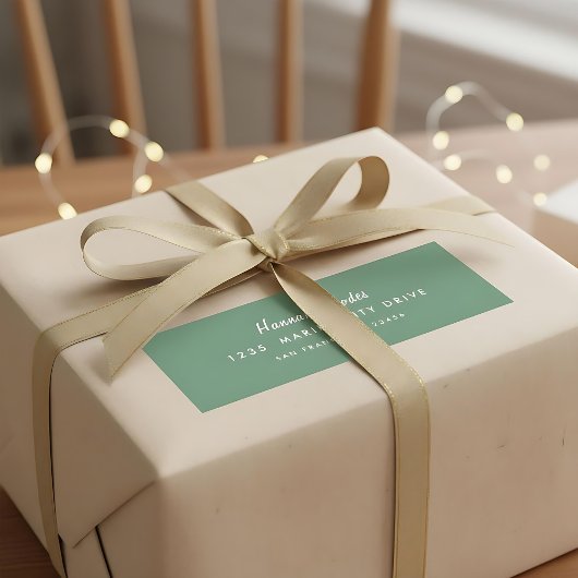 Simple modern hand written script return address ラベル