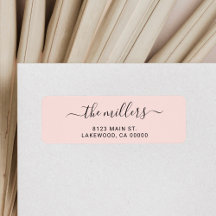 Simple Modern Handwritten Family Blush Pink